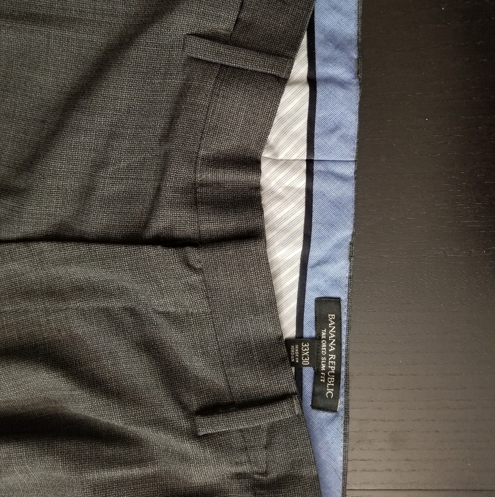 Mens wool pants BR 33x30 dark gray